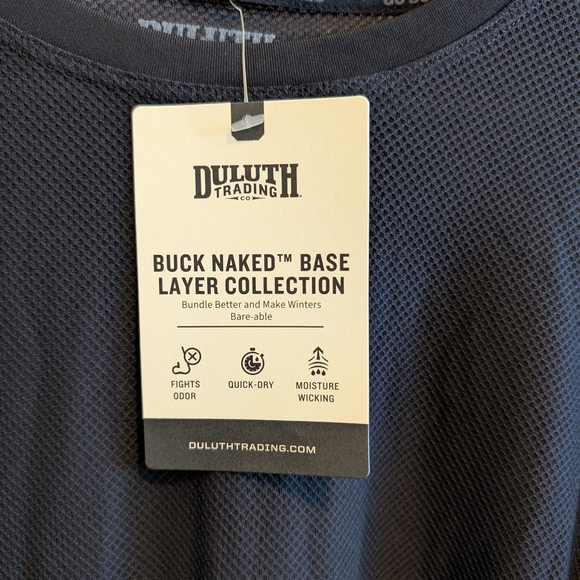 Duluth Trading Co Men's Charcoal Long Sleeve Tee - Picture 4 of 8